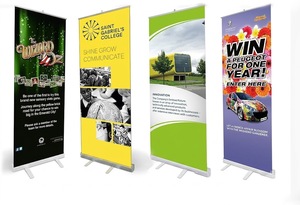 Bannière publicitaire enroulable personnalisée, présentoir publicitaire rétractable, bannière pop-<span class=keywords><strong>up</strong></span>, support de bannière déroulante - Product Image 4
