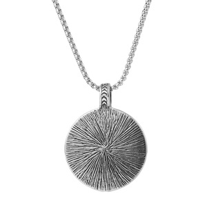 yunnique Spartan Warrior Round Pendant Stainless Steel <b>Necklace</b> Men's Gift FY12015 - Product Image 4