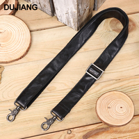 Bandoulière en cuir de vachette véritable noir unisexe réglable sangle de sac à bandoulière de luxe solide et durable