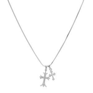 Hot Selling Minimalist Exquisite <b>Titanium</b> Steel Double Cross Pendant Necklace Personalized Men's Necklaces Fashionable Jewelry - Product Image 6