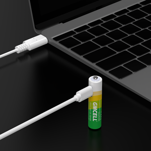 Baterí<span class=keywords><strong>a</strong></span> <span class=keywords><strong>Recargable</strong></span> de Litio GMCELL AAA de 1.5V y 750mWh, Baterías de Iones de Litio de Alta Capacidad con Cable de Carga USB - Product Image 6