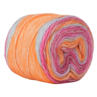 Fil à tricoter et à crocheter en mélange de laine, acrylique et coton, 100g, coloré, auto-rayé, pour pulls, écharpes et bonnets, vente en gros