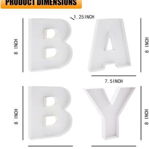 Caja Octogonal de Cartón para Comida y Charcutería para Baby Shower, con Diseño de Letras de Chocolate Rellenables - Product Image 3