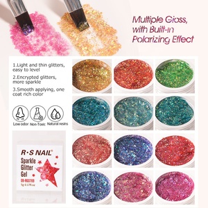 R S <span class=keywords><strong>Nail</strong></span> Venta caliente 12 colores Sparkle Glitter <span class=keywords><strong>Gel</strong></span> Ventas al por mayor 5ml Soak Off <span class=keywords><strong>Gel</strong></span> Polish <span class=keywords><strong>Nail</strong></span> <span class=keywords><strong>Art</strong></span> Painting Pigmentation Uv <span class=keywords><strong>Gel</strong></span> Polish - Product Image 2
