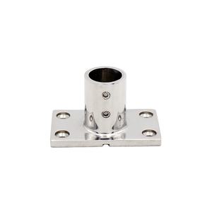 Yüksek kalite 90 derece paslanmaz çelik döşeme korkuluk dikdörtgen taban küpeşte payanda - Product Image 5