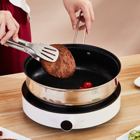 Set Peralatan Masak Profesional Mewah Modern 11-Piece Ramah Lingkungan dari Baja Tahan Karat dengan Tutup Kaca untuk Koki Rumah