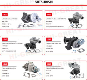 Turbocompresseur de <span class=keywords><strong>voiture</strong></span>, turbocompresseur diesel pour moteur Mitsubishi Lancer L200 Pajero Sport Eclipse CANTER Legacy Outback - Product Image 2