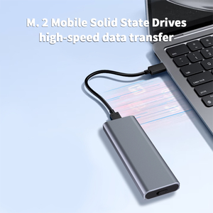 USB <span class=keywords><strong>3.2</strong></span> tip-c aletsiz alüminyum SSD muhafaza 10 Gbps SATA arabirim durumda M.2 PCIe NVMe HDD için - Product Image 2