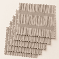 Tissu Seersucker 100% Polyester pour Textile de Maison avec Motif Crêpe, Résistant au Rétrécissement et Antistatique, Toucher Agréable et Aspect Froissé