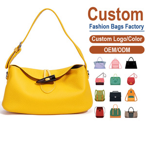 Full-Grain Leather Lady <b>Shoulder</b> Bag Striped Pattern ZIP Closure Single <b>Strap</b> Anti-Theft | Available Summer/Winter | Multiple - Product Image 1