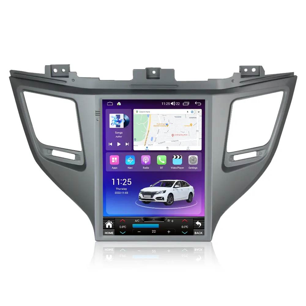 NaviFly auto stereo con pantalla retractil for Hyundai Tucson 2016-2018 con gps para coche car IPS smart screen wifi