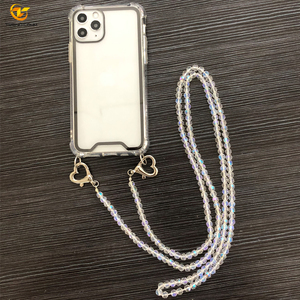 Custodia per cellulare a tracolla rimovibile in cristallo chiaro a forma di cuore 2025 di lusso - Product Image 4