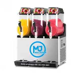 MJ-SM312 12l * 3 Tank Gebruikte Fabriek Direct Verkoop Eenvoudige Koele Bevroren Drank Slush Machine Met Reserveonderdelen