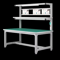 Table de travail personnalisée en aluminium de fabrication SMT, profilé en aluminium, table de travail ESD, poste de travail pour ligne d'assemblage