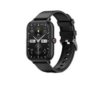 Montre connectée 1,93 pouces avec écran TFT carré, appels, surveillance de la santé, selfie à distance, bracelet en silicone pour iOS