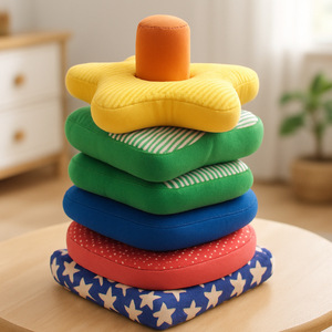 Soft Stacking <b>Blocks</b> For Children Plush Sensory Toy 13-24 Months Educational <b>Building</b> Set Colorful Nesting Toys For Early - Product Image 2