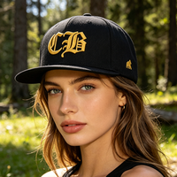 Casquettes Snapback personnalisées à 5 panneaux, broderie 3D, logo imprimé animal, visière courte, 100% coton, sport, mode, streetwear, voyage