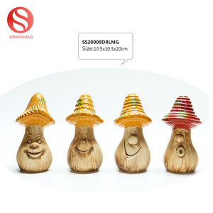 Custom Smiling Face Expression Large Garden Porcelain Ornament for Ceramic Mushroom <strong>Spring</strong> <strong>Decoration</strong> - Product Image 3