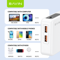 BAVIN prix de gros logo personnalisé affichage Led Portable 65w Type c charge Super rapide 20000mah batterie externe avec câble PC036