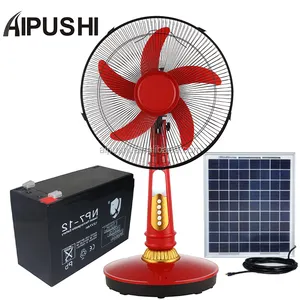 High quality 12v multifunction rechargeable solar electric table fan