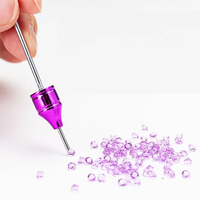 Outil à ongles B1301, stylo à double tête avec tête en cire, pointe de perceuse à aspiration, outil à pâte florale, stylo à ongles à double tête