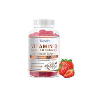 Gomitas de complejo de vitamina B veganas con B12 biotina niacina folato-Soporte de energía y estrés OEM para todas las edades forma de dosificación caramelo de goma - Product Image 1