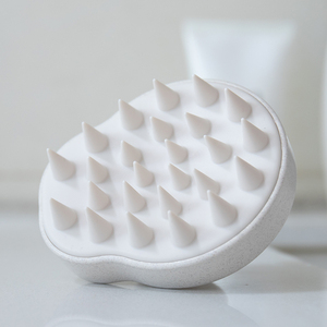 New Design Customized Logo Shampoo <b>Brush</b> Scrubber Silicone Wheat Straw Hair <b>Scalp</b> Massager <b>Brush</b> - Product Image 3