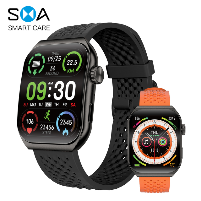 AM10B AMOLED Smart Watch OEM ODM Fitness Tracker IP68 Waterproof Bluetooth Calling Smartwatch for Men Women