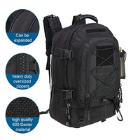 Sac à dos tactique personnalisé vert olive et gris avec cadre interne pour affaires, randonnée et activités de plein air - Imperméable, capacité 36-56L, coussin d'air