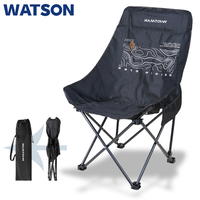 Chaise pliante d'extérieur à dossier haut, multifonctionnelle, portable, pour camping, pêche et usage domestique, avec assise plus large