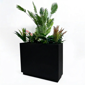 114 L Black Galvanized Steel Planter Factory Direct Metal <b>Flower</b> <b>Box</b> OEM ODM Service Home & Garden Use Indoor Outdoor - Product Image 1