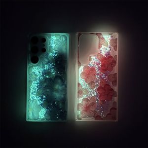 Funda Luminosa para Teléfono Móvil con Diseño de Flores en Pintura al Óleo y Efecto de Arena Movediza para Samsung S24 S23 Ultra S22 S21 Note20 A13 <span class=keywords><strong>A32</strong></span> A50 <span class=keywords><strong>A51</strong></span> - Product Image 6