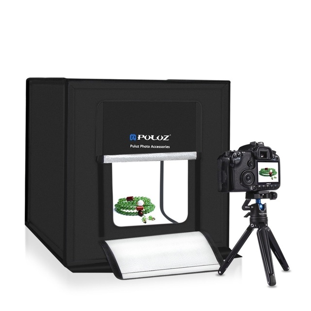 New photo box 60cm light box PULUZ background studio soft tent led flash Photo Lighting studio Shooting light room photo tent