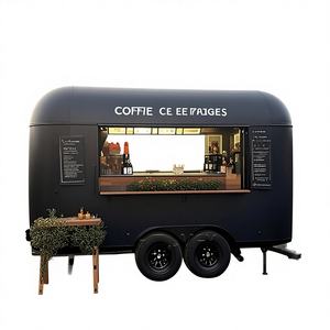 รถขายอาหารเคลื่อนที่สไตล์วินเทจ ดีไซน์เรียบหรู ผลิตจากสแตนเลสสตีล พร้อมกระจกเงา สำหรับขายอาหารและของว่าง - Product Image 1