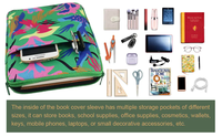 Housse de protection pour livre avec fermeture éclair pour Kindle & iPad Ordinateur portable Personnalisé 3 tailles