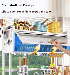 Égouttoir à vaisselle métallique de 65 cm <span class=keywords><strong>pour</strong></span> évier, organisateur de cuisine avec portes en PC, étagère gain de place <span class=keywords><strong>pour</strong></span> petites cuisines - Vente en gros - Product Image 6