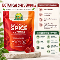 Gummies épicées saveur pêche véganes à base de piment, racine de maca et muira puama, 30 cubes, pour le bien-être - Vente directe usine