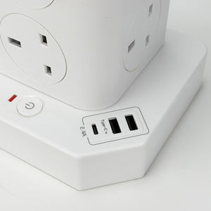 Multiprise de bureau OEM populaire avec 12 prises et interrupteur, protection contre les surtensions, tour de prise électrique - Product Image 2