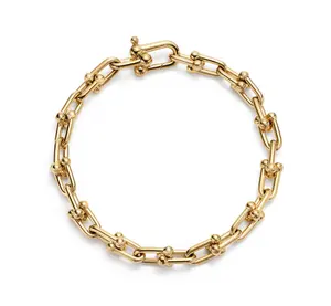 Private Custom Fashion Couple Cuban Bracelet 18k Rose Gold Men's Brand Chain Gold Ladies Luxury Bracelet