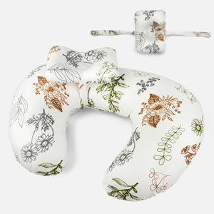 Coussin d'allaitement pour bébé, pour les mamans qui allaitent, anti-régurgitation, lavable, design portable, motif de dessin animé, 100% coton - Product Image 3