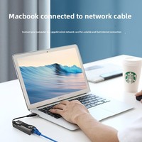Adaptador USB 3.0 a RJ45 Gigabit Ethernet, Tarjeta de Red Externa con Cable de 1000 Mbps