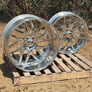 Jantes forgées en aluminium 22 24 26 pouces 5x5 6x5.5 polies à lèvre profonde, 6 branches fendues pour Chevy C10 Silverado GMC Sierra, jantes personnalisées - Product Image 2