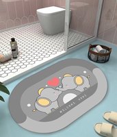 Quick Dry Soft Absorbent Geometric Machine Made Polyester Rug Sets Non-Slip Customizable Bathroom Mats