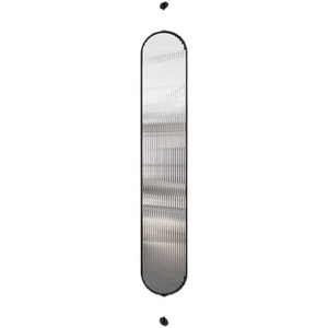 Cloison de séparation moderne en verre dépoli découpé au laser pour salon et salle de bain, 3 panneaux translucides, minimalistes et translucides - Product Image 3