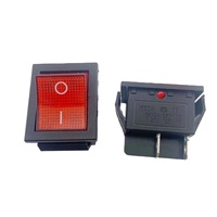 Offre Spéciale ZhaoFa Double Interrupteur à Bascule T105/55 DPDT ON-OFF avec Lampe Néon 16A 125VAC IP35 KCD4