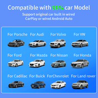 K8 MINI con cable a inalámbrico Carplay adaptador Dongle para Apple Caprlay y Android Auto 2 en 1 inalámbrico Carplay Mini Dongle adaptador