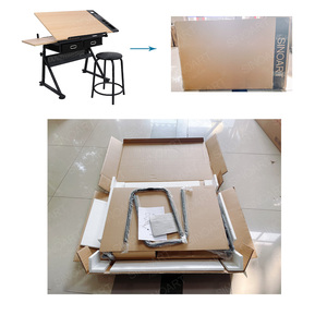 SINOART en STOCK Table à dessin d'art Table de dessin inclinée réglable Table de dessin en bois avec tabouret - Product Image 6