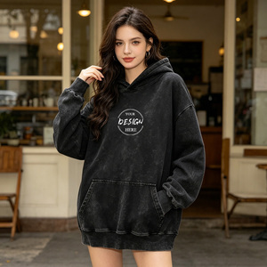 Ventes en gros de sweats à capuche en coton pour femmes, hiver, style hip-hop, respirants, coupe-vent - Product Image 1
