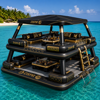 Plateforme flottante gonflable pour lacs, mers et piscines, avec une forte flottabilité, idéale pour les fêtes aquatiques en famille et le bain de soleil estival.