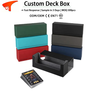 กล่องใส่การ์ดหนัง PU พิมพ์โลโก้ได้ สำหรับจัดเก็บการ์ดสะสม อนิเมะ TCG MTG Commander Game Decks - Product Image 1